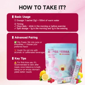 Ourlyard® Fat Burning & Blood Sugar Support Super Yerba Mate Instant Tea Powder