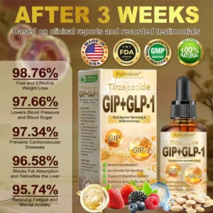 Raindew® Tirzepatide GIP+GLP-1 Dual Agonist Slimming & Wellness Drops