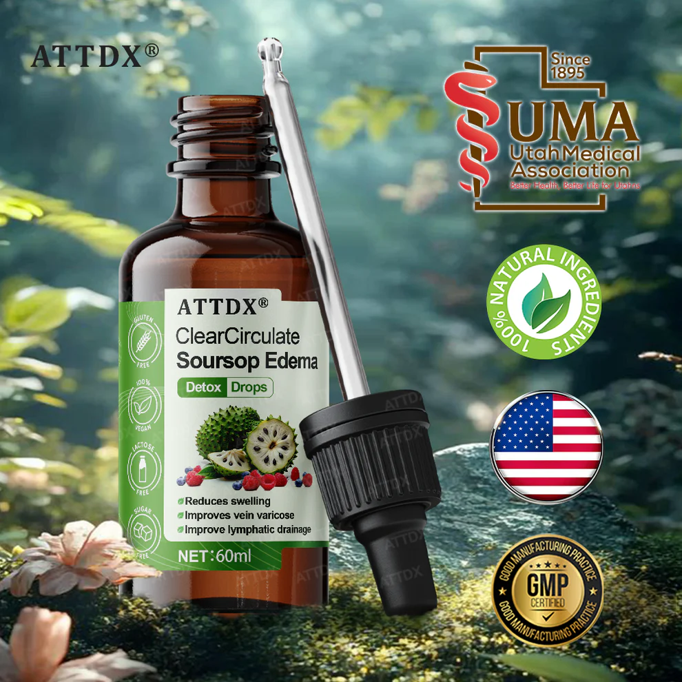 ATTDX® ClearCirculate Soursop Edema Detox Drops 10 ATTDX® ClearCirculate Soursop Edema Detox Drops