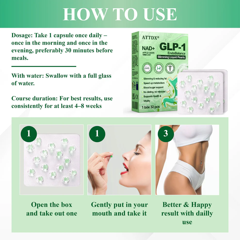 ATTDX® EndoBalance GLP-1 Slimming Liquid Pearls 8 ATTDX® EndoBalance GLP-1 Slimming Liquid Pearls