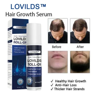 Put an end to hair loss with LOVILDS™ Rollerball Serum