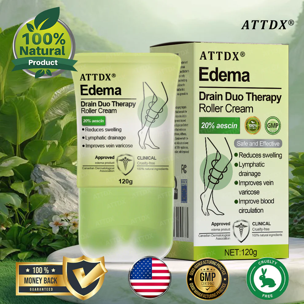 ATTDX® Edema Drain Duo Therapy Roller Cream 1 ATTDX® Edema Drain Duo Therapy Roller Cream