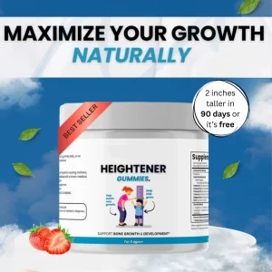 WonderNest Heightener Gummies Ingredients Calcium, Vitamin D3, Zinc, Magnesium, L-Arginine, Ashwagandha, Pectin, Natural Strawberry Flavor, Citric Acid, Coconut Oil, Carnauba Wax. • No Artificial Colors or Flavors • Vegan & Non-GMO • Gluten-Free & Allergen-Free Benefits • Supports natural height growth in kids, teens, and young adults. • Strengthens bones & joints for long-term skeletal health. • Improves sleep quality and overall recovery. • Boosts posture, balance, and confidence. • Clean, safe, and backed by science. Grow with Confidence – Backed by Science WonderNest™ Heightener Gummies are formulated with a powerful blend of Calcium, Vitamin D₃, Zinc, Magnesium, and L-Arginine to naturally support height development. Designed for kids, teens, and young adults, these gummies work in harmony with your body’s growth cycle to help you reach your maximum potential. Stronger Bones, Better Posture, Taller You Bone density and posture play a vital role in height growth. Our formula strengthens bones, supports healthy joints, and promotes spinal alignment—helping you not only grow taller but stand taller. Better Sleep = Better Growth Quality rest is when your body does most of its growing. With Magnesium and Ashwagandha, WonderNest™ helps you sleep deeper and recover faster—so your growth hormones can work at their peak.  Real Results from WonderNest™ Users Based on customer surveys and internal testing over a 2-week period: 92% noticed visible height improvement 87% reported stronger bones & improved posture 79% experienced better sleep quality 94% felt more confident and energized 90% loved the taste & ease of taking gummies Delicious & Hassle-Free No more hard-to-swallow capsules or bitter powders. Our strawberry-flavored gummies are so tasty, you’ll look forward to taking them every day. Plus, they’re vegan, no Kids (5+), teenagers, and young adults still in their growth phase can benefit from our formula. They combine growth-supporting nutrients—like Calcium, Vitamin D₃, Zinc, and L-Arginine—to promote bone strength, posture, and natural growth hormone activity. WonderNest™ is made with natural, hormone-free ingredients. It’s vegan, non-GMO, and allergen-free. No known harmful side effects when taken as directed. Most users see noticeable height and posture improvements within 8–12 weeks with daily use, balanced diet, and adequate sleep. Delicious natural strawberry flavor—loved by kids and adults alike. adults in their final growth stages or looking to support bone health and posture can still benefit. Welcome to LimetowShop – Your Trusted Global Online Shopping Destination Since 2019, LimetowShop has been connecting shoppers worldwide with high-quality, innovative, and trending products. We are dedicated to delivering a seamless e-commerce experience, offering exceptional customer service, competitive prices, and fast, reliable shipping. Our carefully curated selection covers the latest must-have items, making us the go-to choice for value, quality, and convenience in global online shopping. Shipping Details At LimetowShop, we understand the value of fast and reliable delivery. All orders are processed within 3 to 5 business days, with standard shipping times of approximately 2 to 3 weeks depending on your location. From order confirmation to final delivery, we provide regular updates to ensure transparency, trust, and peace of mind for every customer. Easy Returns Shopping with LimetowShop is completely risk free. If any product does not meet your expectations, our simple return policy allows you to request a return within 30 days. Customers are responsible for return shipping, and our friendly support team is always ready to guide you through every step, ensuring a smooth and stress free experience. 100% Money-Back Guarantee Your satisfaction is our top priority and at LimetowShop we back every order with a 30 day money back guarantee. If you are not completely satisfied, whether you prefer a replacement or a refund, our team will handle it quickly. We are dedicated to delivering a reliable and seamless shopping experience for every customer. TERMS & CONDITIONS REFUND & RETURNS POLICY PRIVACY POLICY CONTACT US